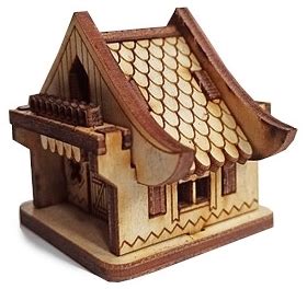 PAGODA orientalny DOMEK las w słoiku ogród szkle 3D chatka sklejki