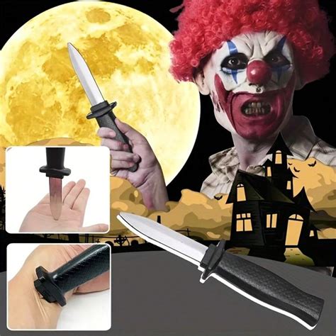 Halloween Prop Toy, Joke Magic Plastic Retractable Knife, Funny Prank ...