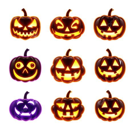 Halloween Pumpkin Neon Sign, Set Of Bright Jack O Lantern For Halloween ...