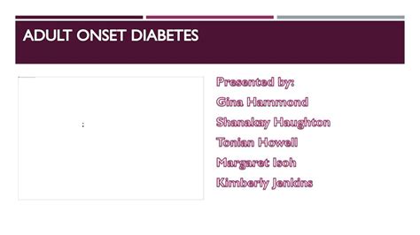 PPT - ADULT ONSET DIABETES PowerPoint Presentation, free download - ID ...