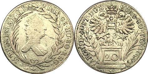 RDR Habsburg 20 Kreuzer 1763 Maria Theresia S Ss MA Shops