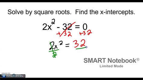 Solving Quadratics By Taking Square Roots