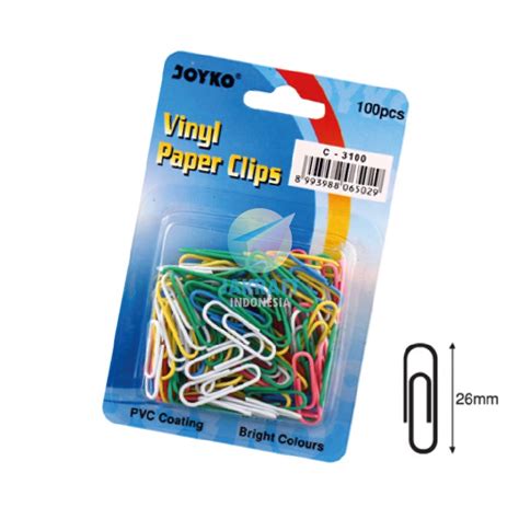 Jual 100 Pcs Paper Clip Oval Warna Warni JOYKO C 3100 No 3 Clips