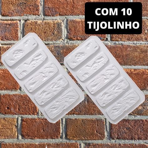 Forma 3d Gesso Tijolinho Rústico para Gesso Cimento Flexível