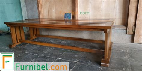 Jual Bangku Taman Outdoor Kayu Solid Jati Minimalis Modern