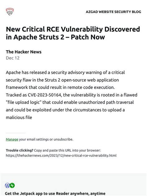 Aranet Llc New Critical Rce Vulnerability Discovered In Apache Struts