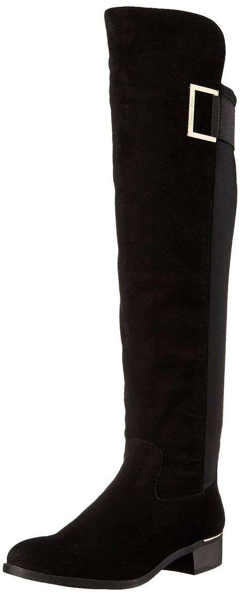 Calvin Klein Womens Cylan Wide Calf Riding Boot Wide Calf Riding