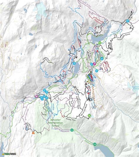 whistler british columbia mountain biking trails trailforks
