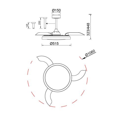 MANTRA MISTRAL Plafón Ventilador Blanco