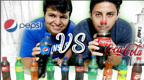 Coca Cola Vs Pepsi ¿cúal Tiene Las Mejores Bebidas Enfrentamiento De Cada Sabor Youtube