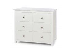 Core Nairn White With Bonded Glass 3 3 Dr Wide Chest Of Drawers