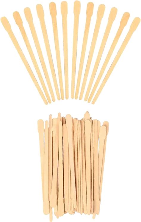 Bâtons de Cire en Bois 100 Pièces Spatule à Cire Spatules de Cire