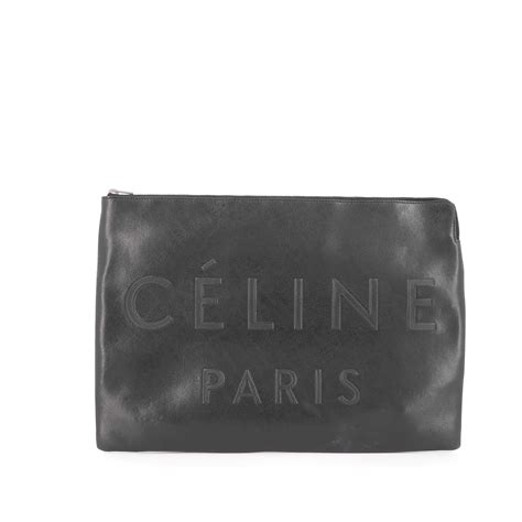 Pochette Céline Cuir Noir