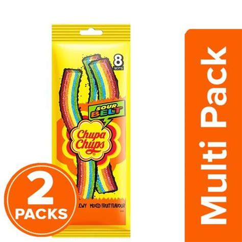 Buy Chupa Chups Sour Belt Mixed Fruit Flavour Soft And Chewy Toffee Online At Best Price Of Rs 60