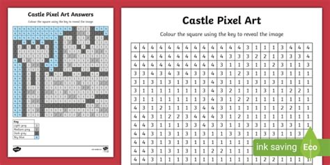 Free Castle Pixel Art Template L Insegnante Ha Fatto