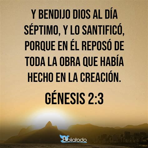 G Nesis Rv Y Bendijo Dios Al D A S Ptimo Y Lo Santific