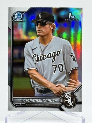 2022 1st Bowman Draft Chrome Refractor BDC 180 Jonathan Cannon White