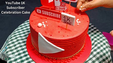 Youtube Theme Cake 1k Subscriber Celebration Cake 1000 Subscribers