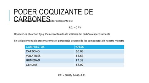 Determinaci N Del Poder Calor Fico De Carbones Pptx