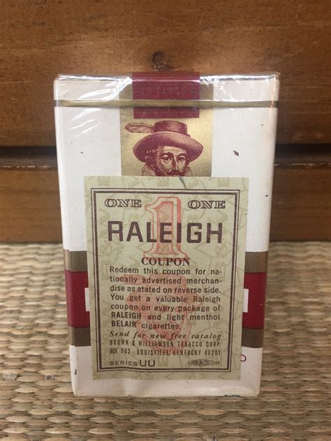 1960’s Raleigh Plain End Cigarette Pack by Brown & Williamson Tobacco ...