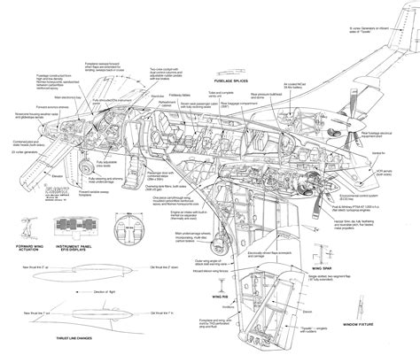 Beechcraft Starship Cutaway Drawing in High quality