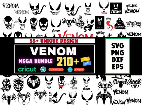 Venom Svg Cut File For Cricut Venom Silhouette Tshirt Design Horror