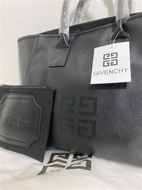 【未使用】1円スタート 新品・未使用 Givenchy ジバンシー 4g型押し Pu レザー メンズ トートバッグ ビジネス ブラック 黒