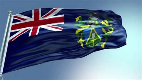 K Render Pitcairn Islands Flag Video Wa Stock Video Pond