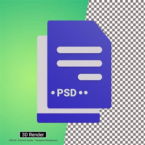 Premium Psd D Illustration Psd Format File Icon