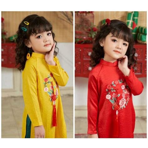 Traditional Costume for kids (Full set) Vietnamese Ao Dai, Babies ...