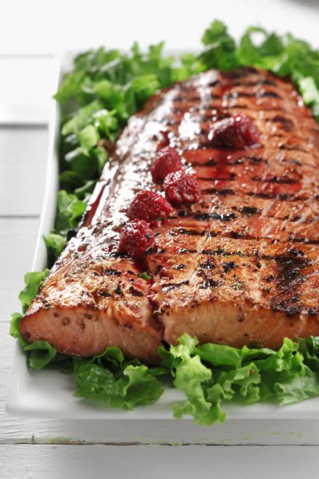 Grilled Salmon With Raspberry Dijon Vinaigrette Diabetic Recipe