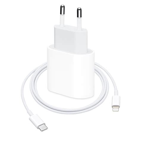 Адаптер питания USB-C 20W с кабелем Type-C - Lightning для iPhone