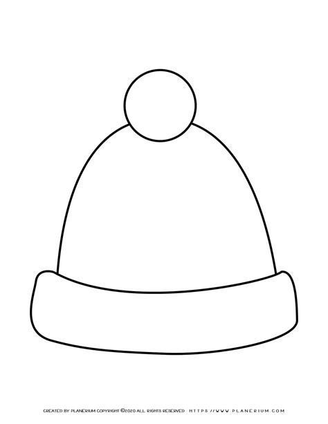 Fall Season Coloring Page Fall Hat Planerium Winter Hat Craft