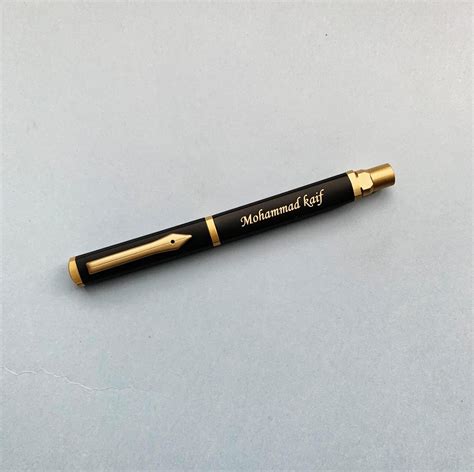 Personalized Heavy Triangle Black Pen Matt Finish Name Pen