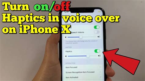 How To Turn On Or Off Haptics In Voice Over On Iphone X Youtube