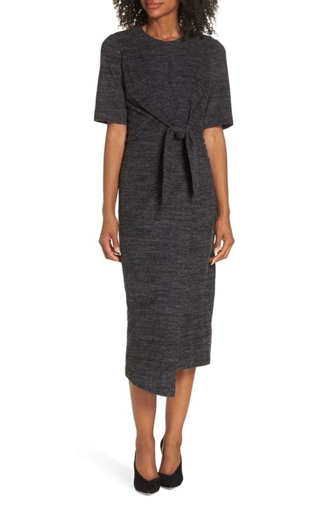 Maggy London Tie Front Midi Dress Nordstrom