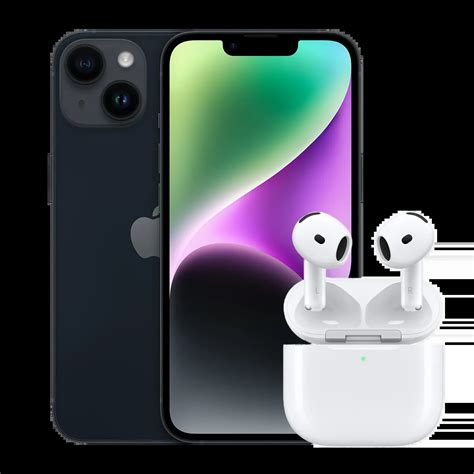 Apple Bundle iPhone 14 128 Go Bleu AirPods 4 USB C Livré demain