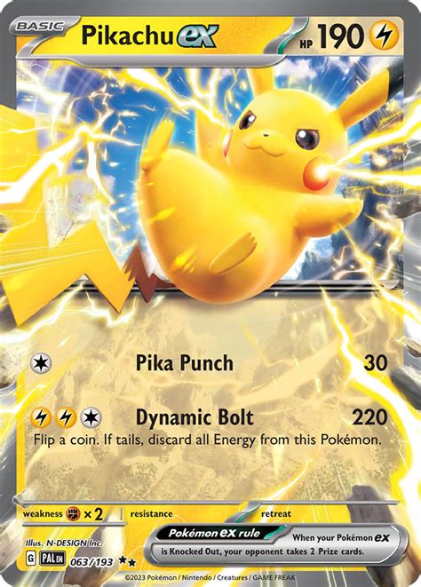 Pikachu ex · Paldea Evolved (PAL) #063 ‹ PkmnCards