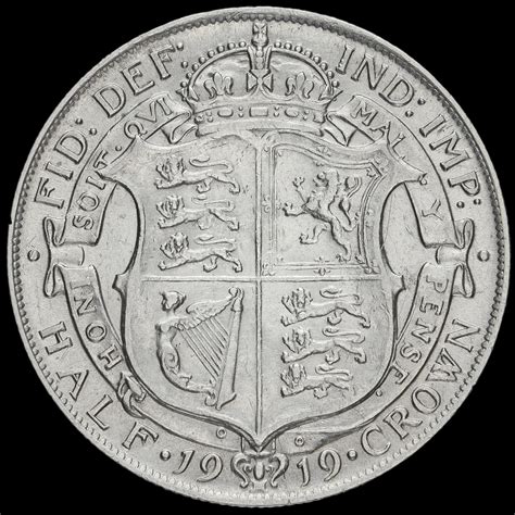 George V Silver Half Crown Scarce Vf