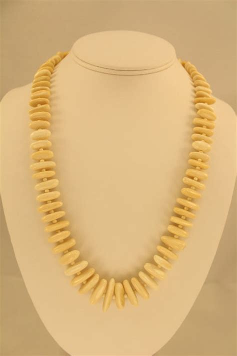 Bone Bead Necklace Gem