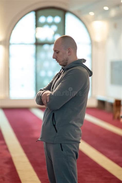 Muslim Prayer Inside the Mosque in Namaz Worship Allah Stock Image ...