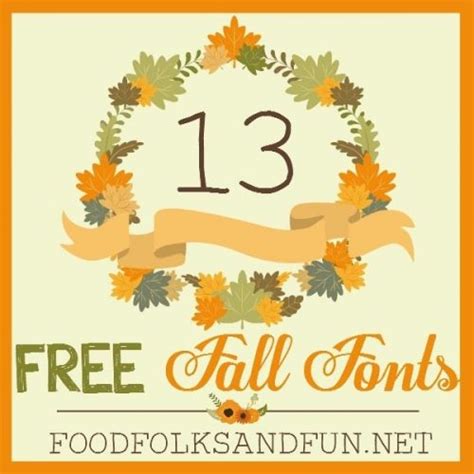 13 FREE Fall Fonts - my favorite cozy finds • Food Folks and Fun