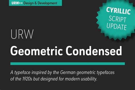 Urw Geometric Condensed Font Youworkforthem