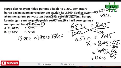 Soal Dan Pembahasan Matematika Dasar To Skd Tiu Cpns Youtube