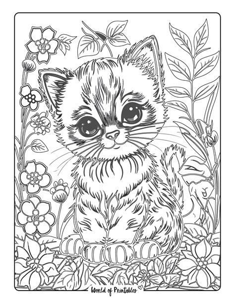 Hard Cat Design Coloring Pages