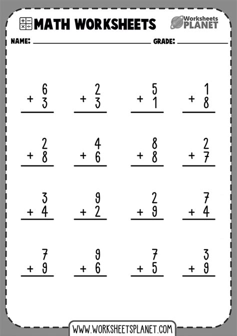 Digit Addition Worksheets