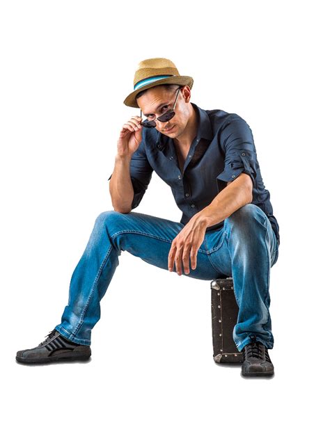 Casual Sitting Man Free Png Png Play