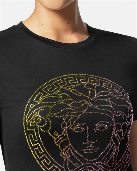 Versace Crystal Medusa T Shirt For Women Us Online Store