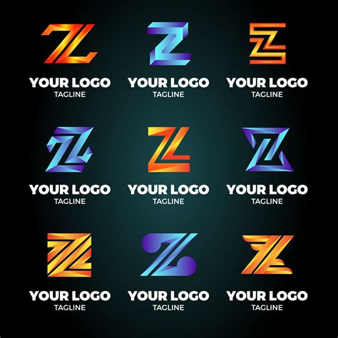 3D Z Alphabet Logo Collection 18813502 Vector Art at Vecteezy