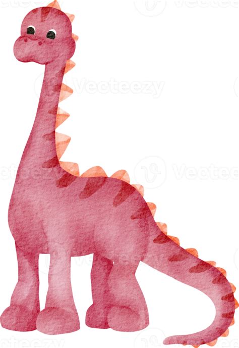 Watercolor Cute Dinosaur Png